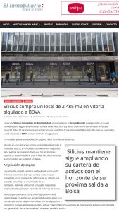 Silicius compra un local de 2.485 m2 en Vitoria alquilado a BBVA | El Inmobiliario