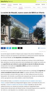 La socimi de Mazabi, nuevo casero de BBVA en Vitoria | Idealista