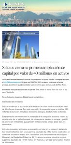 Silicius cierra su primera ampliación de capital por valor de 40 millones en activos | Kinos